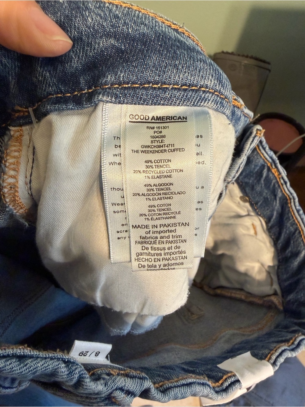 Good American The Weekender Cuffed Jeans NWT Size 8/29 - Picture 8 of 8